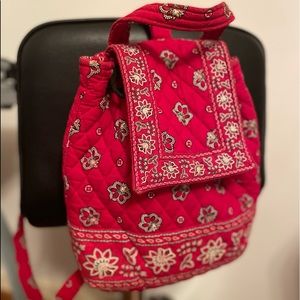 Vera Bradley Red Bandana Backpack